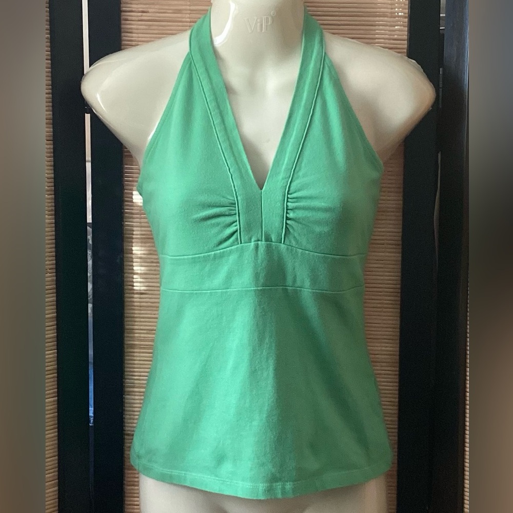 Vintage Y2K Halter Top Sz M Green EUC